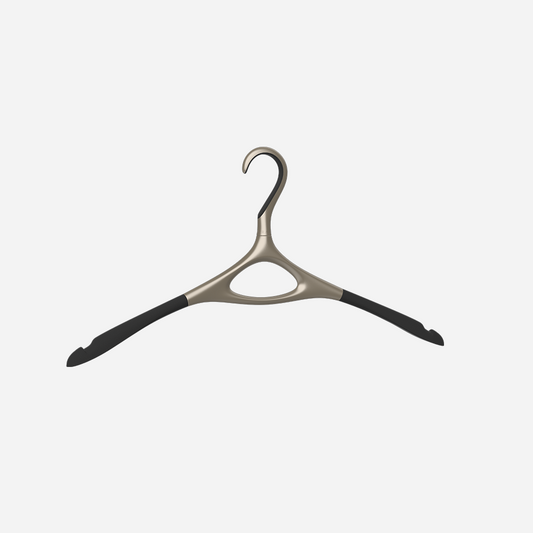 Image of Lou Hansell's L series base bridal dress hanger in Yellow Gold.