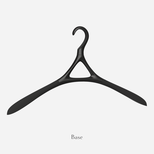 Image of Lou Hansell's H series base clothes hanger in Matte Black.