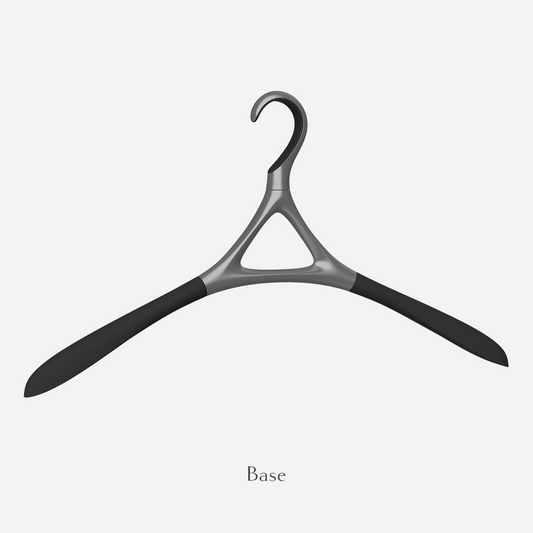 Image of Lou Hansell's H series base clothes hanger in Gun Metal.