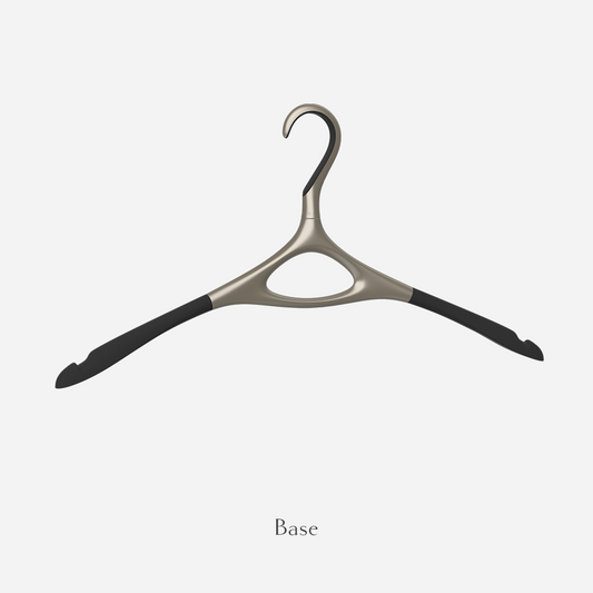 Image of Lou Hansell's L series base clothes hanger in Yellow Gold.
