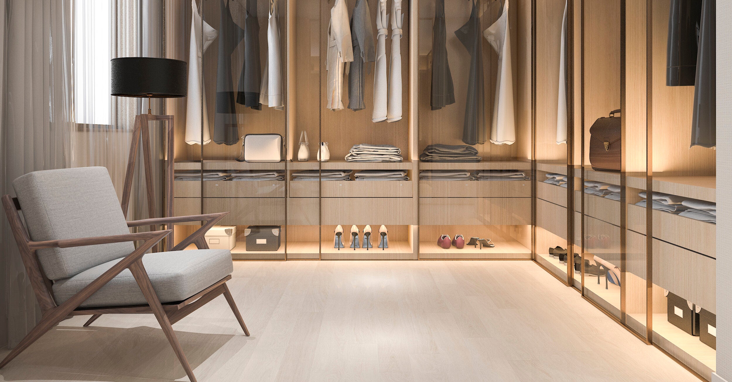 An upscale closet