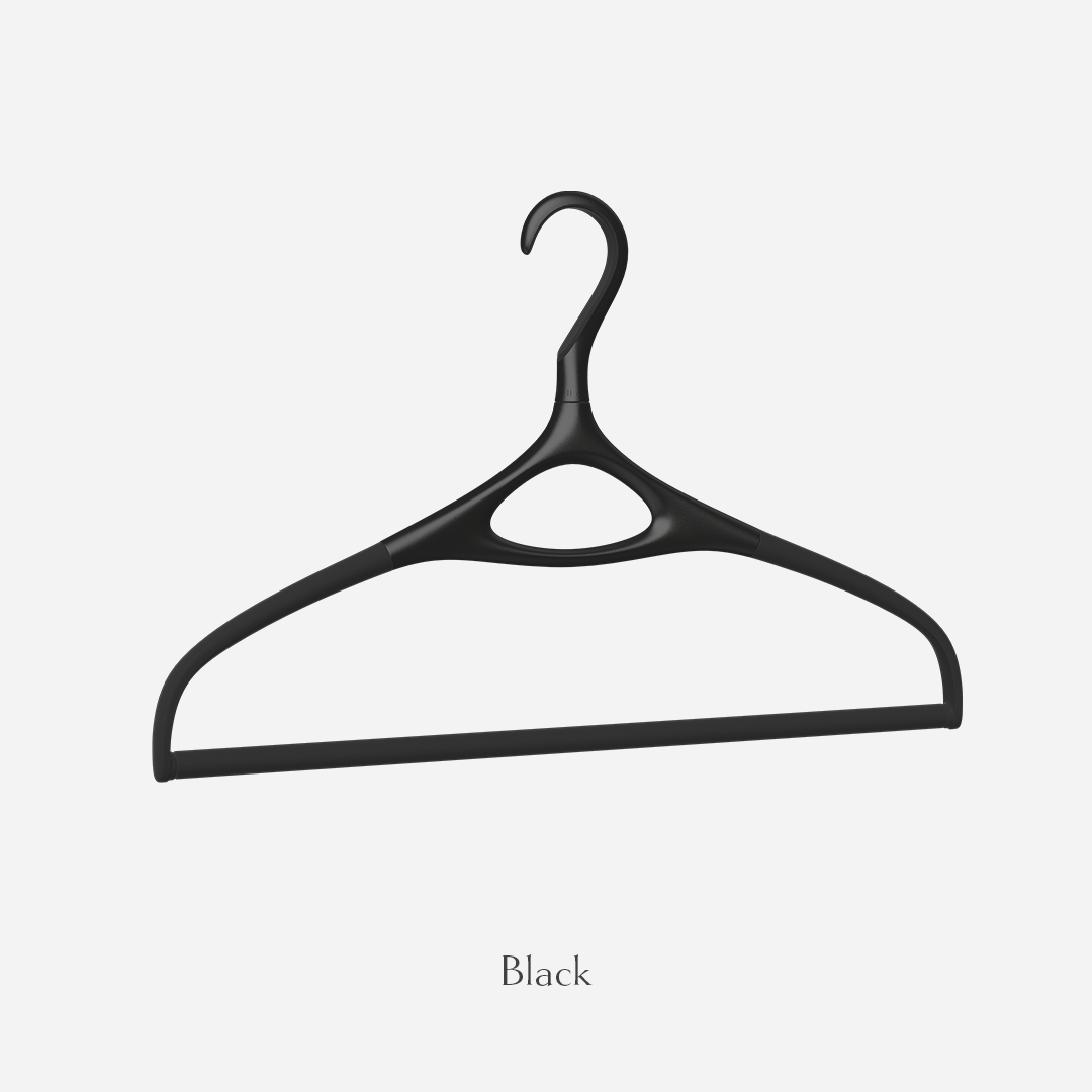 Lou Hansell L Series trouser hanger in black.