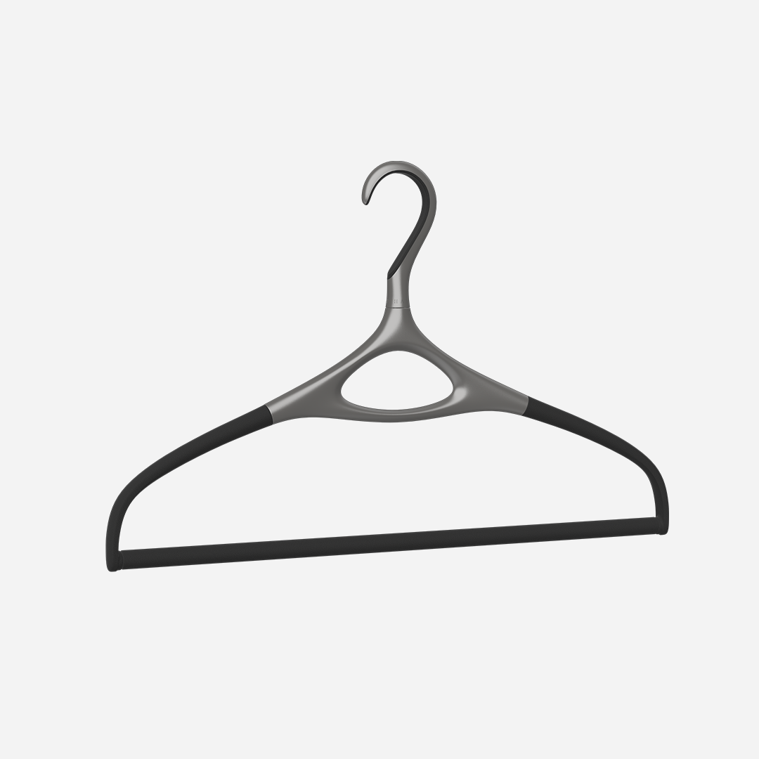 Lou Hansell L Series trouser hanger in gun metal.