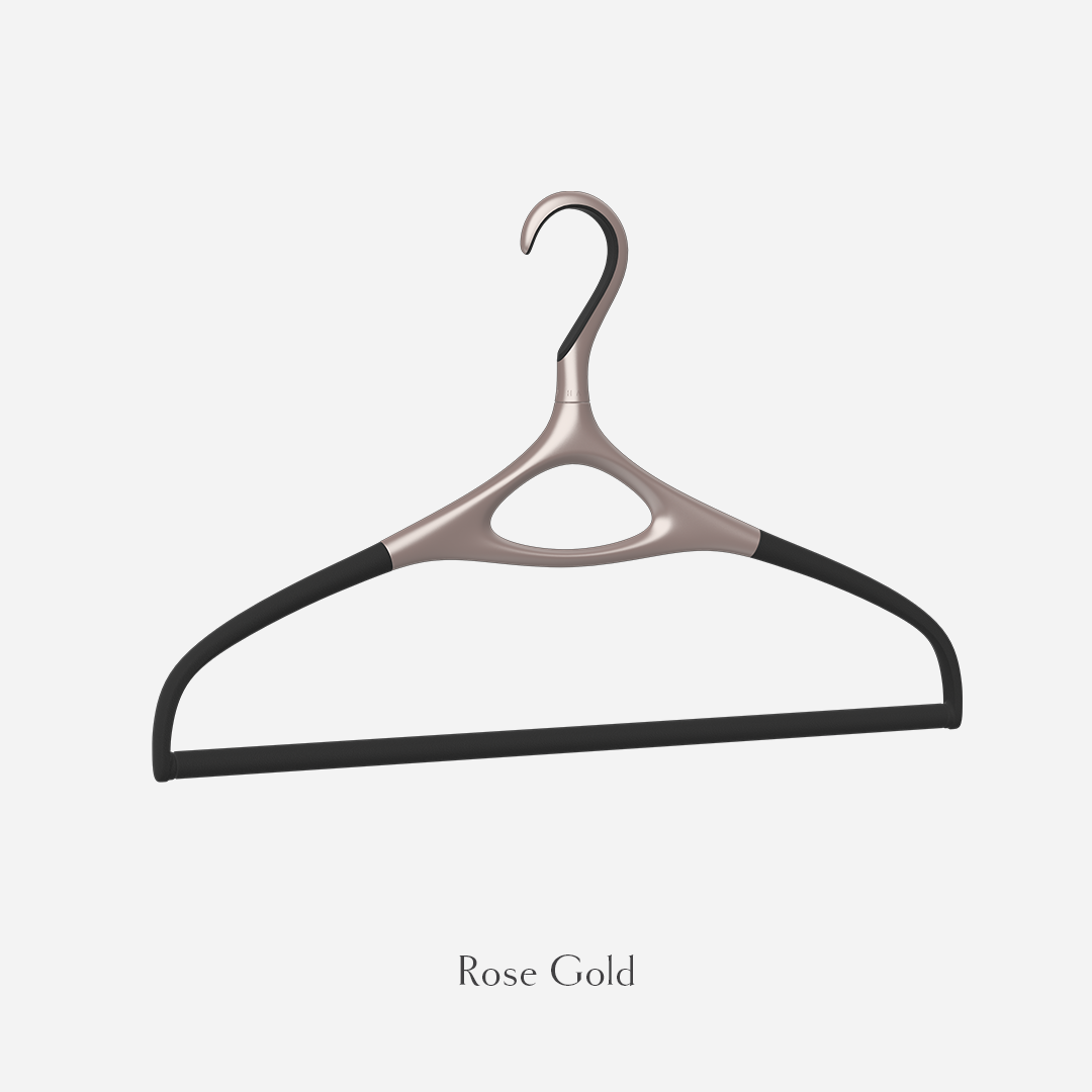 Lou Hansell L Series trouser hanger in rose gold.